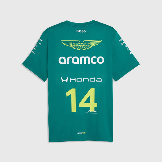 Aston Martin F1 Replica Alonso #14 Tee Shirt 2026 Green