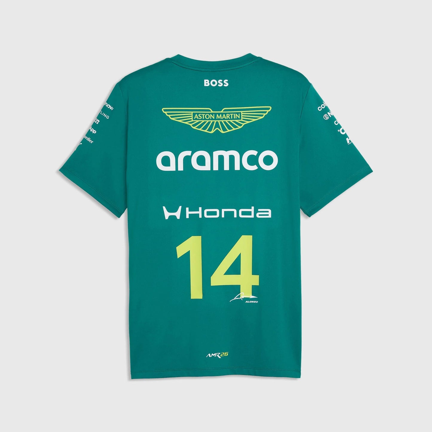 Aston Martin F1 Replica Alonso #14 Tee Shirt 2026 Green
