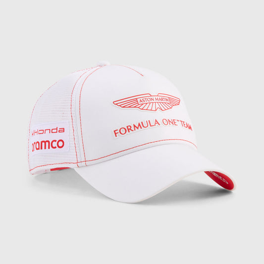 Aston Martin F1 Lance Stroll #18 Canada GP Trucker Hat 2026 White