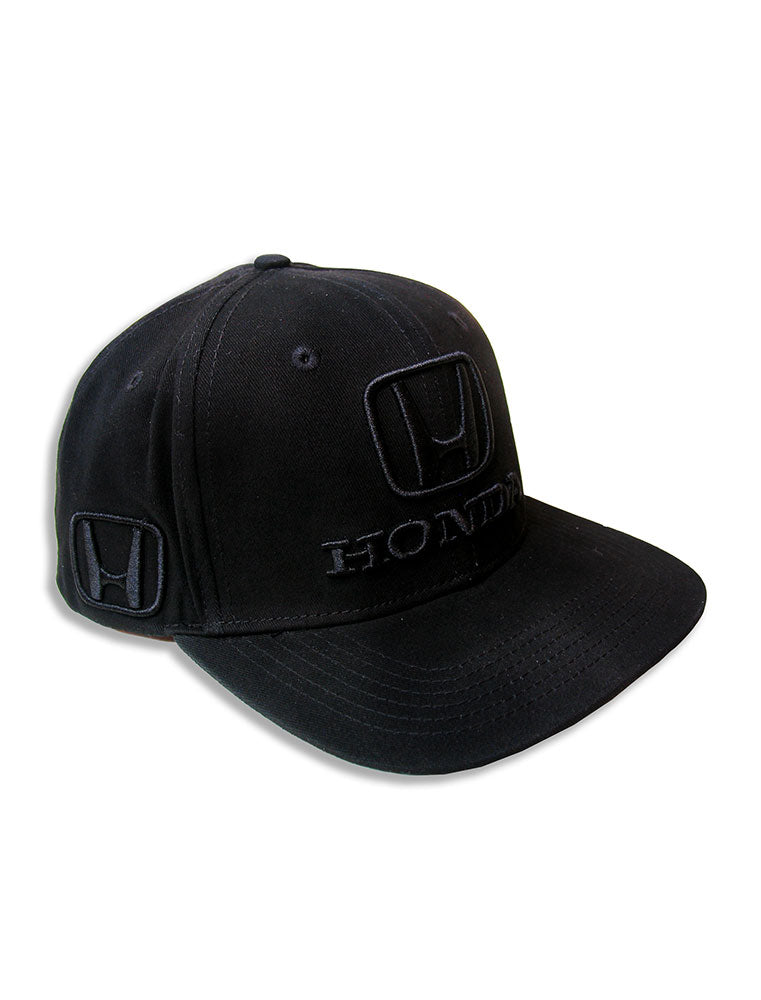 Honda Black Stealth Flatbrim Logo Hat