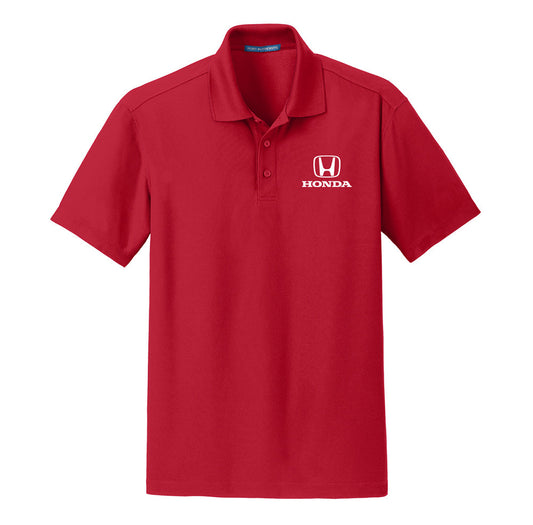 Honda Red Classic Grid Performance Polo