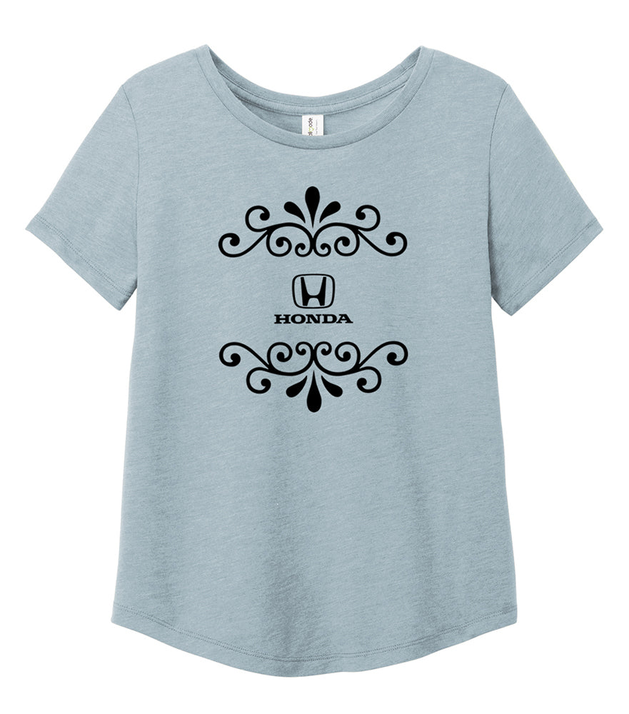 Honda Ladies Light Blue Scroll Tee