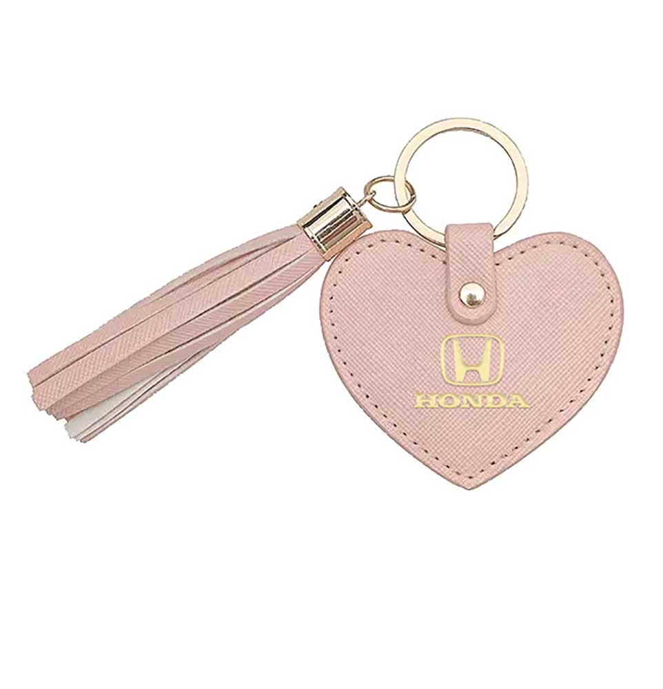 Honda Pink Heart Tassel Keyring