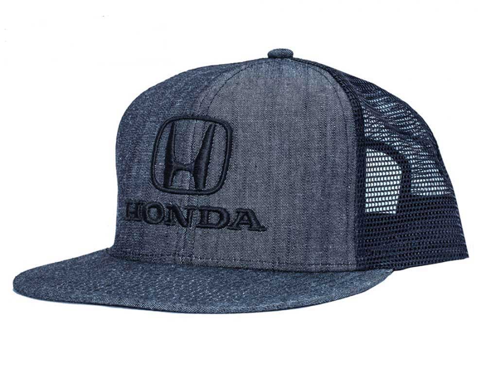 Honda Black Denim Flatbrim Hat