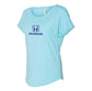 Honda Ladies Ocean Blue Flowy Glitter Tee