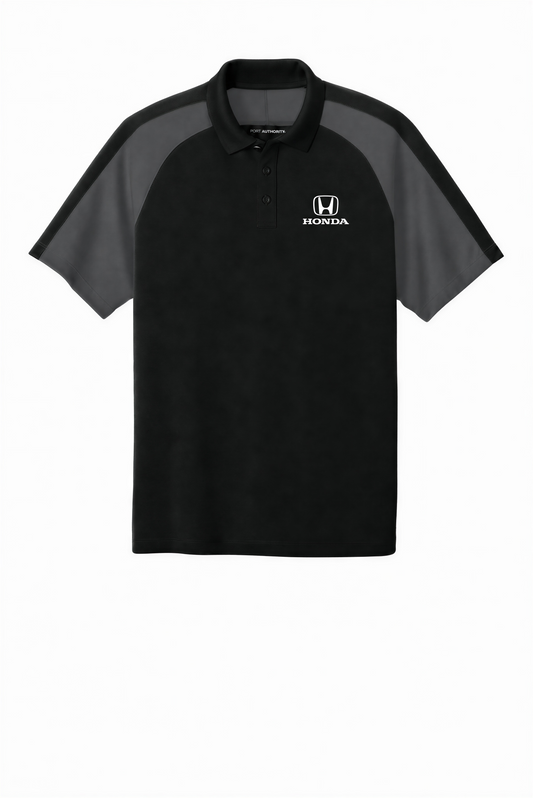 Honda Logo Color Block Polo Grey/Black